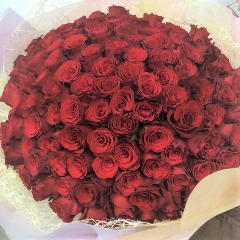 プロポーズバラ108本赤いバラ【バラ園直送】幸せになるバラの「にこにこバラ園」